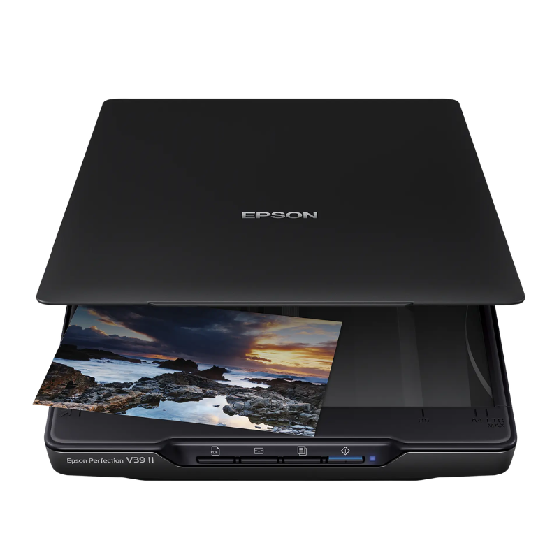Epson Perfection V370 Photo Flatbed Scanner, A4, 4800 dpi, Built-in Film Adapter, USB, (B11B207313DA)