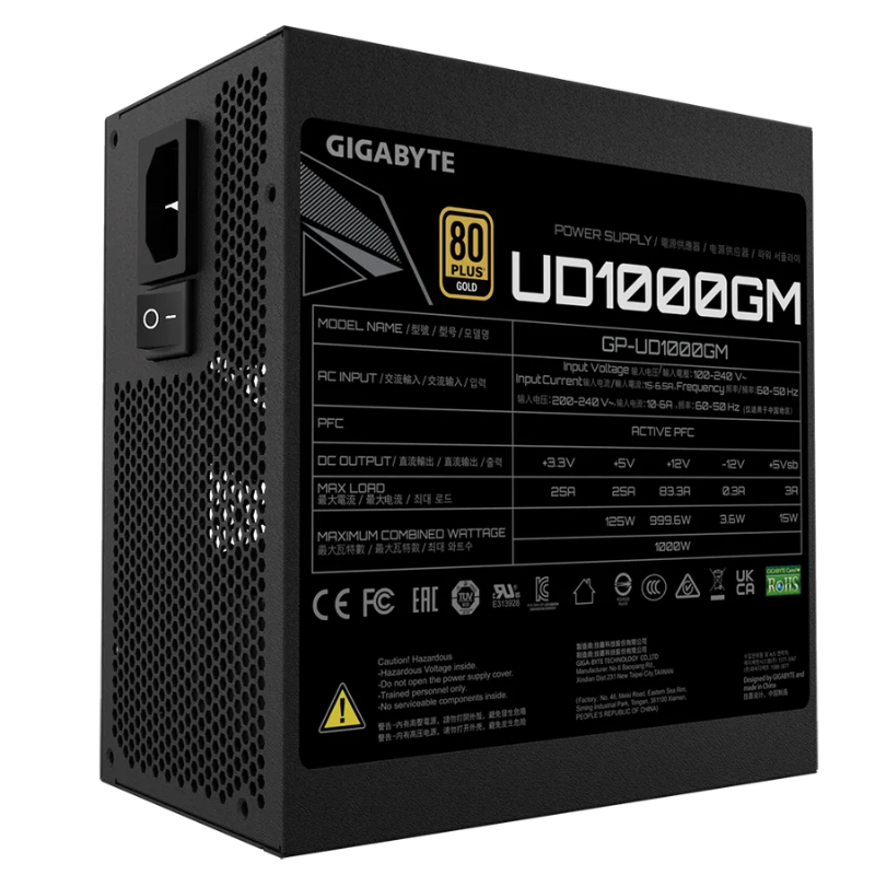 POWER SUPPLY GIGABYTE GP-UD1000GM PG5