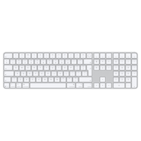 Apple Magic Keyboard with Touch ID and Numeric Keypad for Mac with Apple Silicon, USB-C, English, White Keys, (MXK73Z/A)