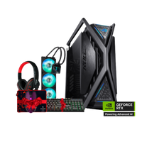 جهاز كمبيوتر للألعاب مزود ببطاقة رسومات GeForce RTX 5090 بسعة 32 جيجابايت، ومعالج Intel U7، وذاكرة وصول عشوائي DDR5 بسعة 32 جيجابايت، وقرص SSD بسعة 1 تيرابايت، ونظام تبريد سائل، وواي فاي. 