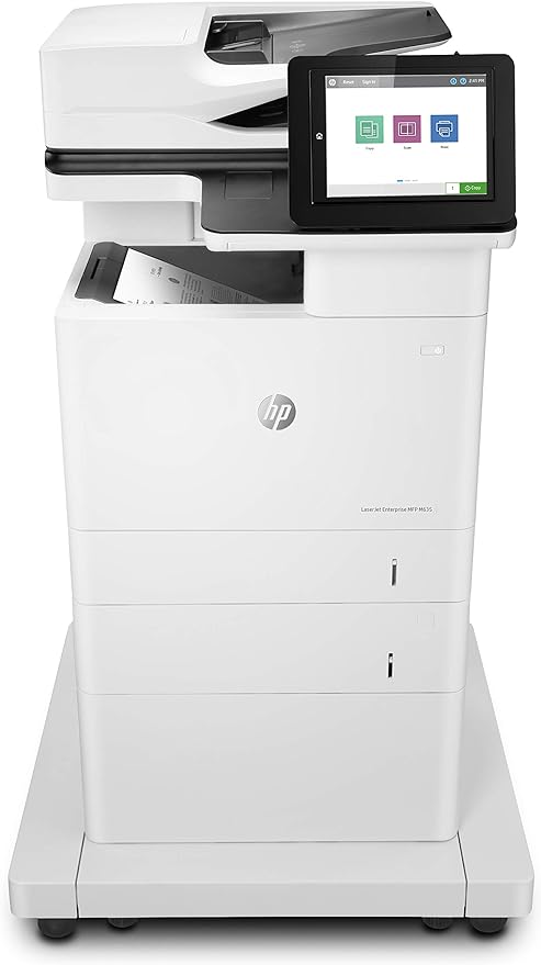 HP LaserJet Enterprise MFP M635fht Monochrome Laser Printer, Print/Copy/Scan/Fax, 61 ppm, Duplex, (7PS98A)