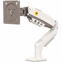 North Bayou F80 single monitor arm white front view