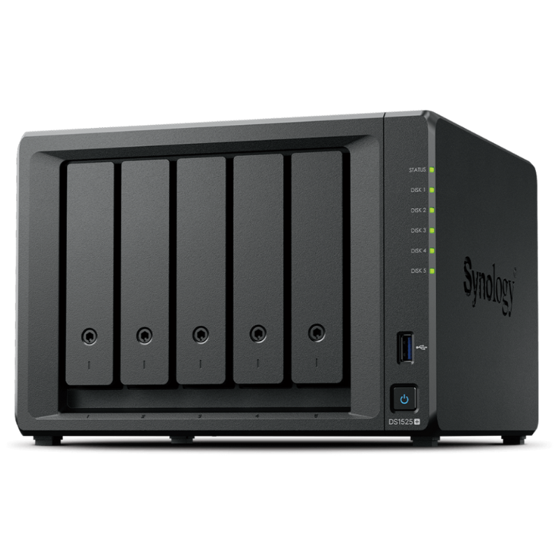 Storage Drive DS1525+ Synology 5, Processor Ryzen V1500B, RAM 8GB DDR 4