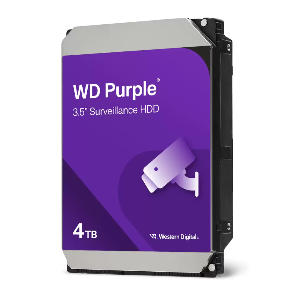 WD Purple 4TB Surveillance Internal Hard Drive - 3.5" SATA, 128MB Cache, up to 175MB/s (WD44PURZ)