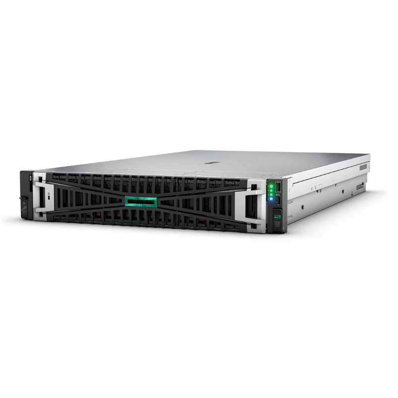 HPE ProLiant DL380 Gen11 2U Rack Server, Intel Xeon Silver 4509Y, 64GB (2x32GB) DDR5, 2x 480GB SATA SSD, 8SFF, MR408i-o, 1000W, (P81777-425)