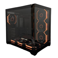 كيس جي تي دبليو نارتيك أسود للألعاب (Mid Tower) - مع 7 مراوح RGB