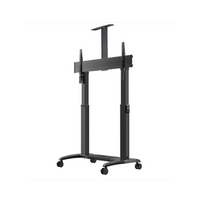 North Bayou T100 Motorized Mobile TV Stand for 75-120" Screens, Electric Height Adjustment with Remote Control, Mobile Wheeled Base, Black, (T100)