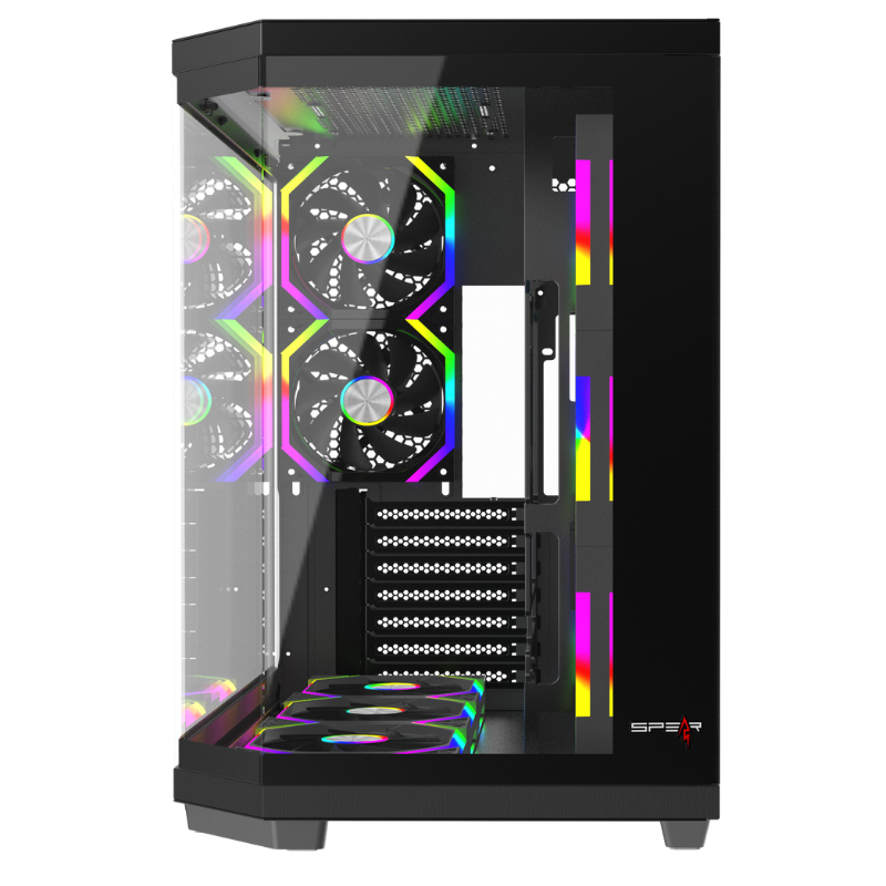 Case Spire DOST60PRO ATX Gaming, 8 ARGB Black