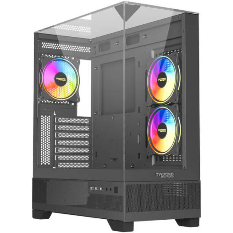 Case Twisted Minds Plus TM-XL290-B-B, 3 ARGB Black