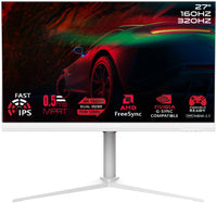 GameOn Switch X GOSX27W white 27-inch gaming monitor front view