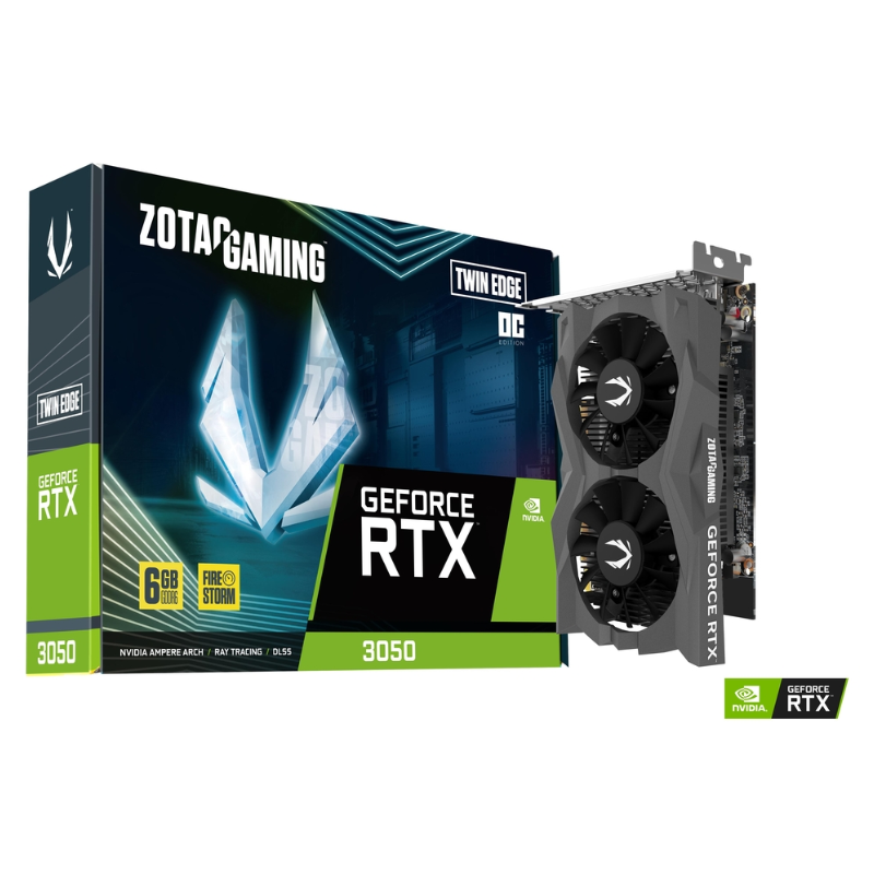 ZOTAC GeForce RTX 3050 6GB Graphics Card - Dual Fan, ZT-A30510H-10L