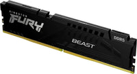 Kingston FURY Beast ذاكرة وصول عشوائي لسطح المكتب (رام) بسعة 16 جيجابايت DDR5 6000MT/s CL30 (KF560C30BBE-16)
