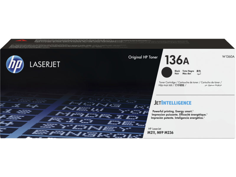 HP 136A Black Toner Cartridge (W1360A) - 1,150 pages