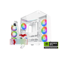 جهاز كمبيوتر مكتبي للألعاب، معالج رسومات RTX 3070، معالج Intel i5، ذاكرة وصول عشوائي 16 جيجابايت، قرص صلب SSD بسعة 1 تيرابايت، نظام تبريد سائل، واي فاي 