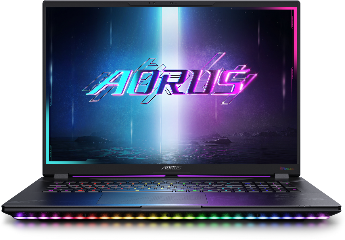 Gigabyte AORUS MASTER 18 gaming laptop front view