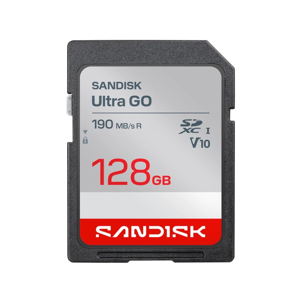 SanDisk Ultra SDXC UHS-I Memory Card, 128GB, Up to 190MB/s Read, (SDSDUGN-128G-GN6IN)