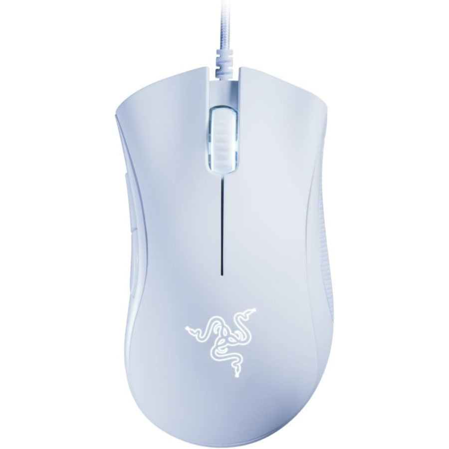 Razer DeathAdder Essential Wired Gaming Mouse, 6400 DPI Optical Sensor, 5 Programmable Buttons, Ergonomic Design, White, (RZ01-03850200-R3M1)
