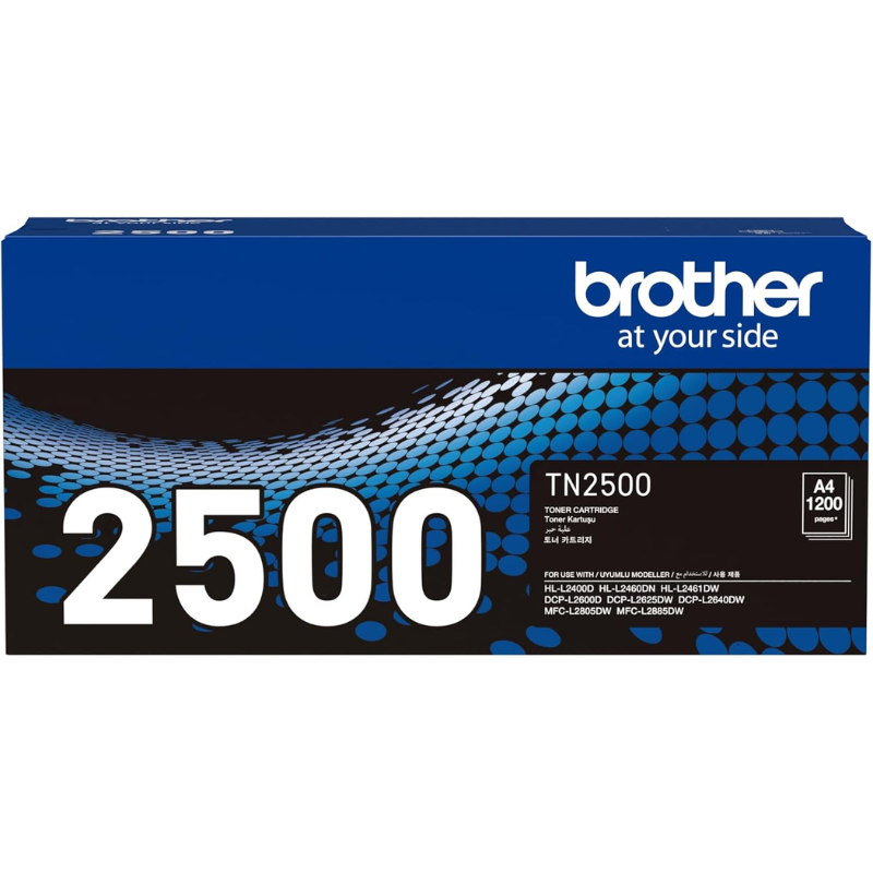 Brother TN-2500 Original Toner Cartridge - Black, 1200 Pages