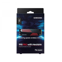 Samsung 990 PRO 1TB with Heatsink front view