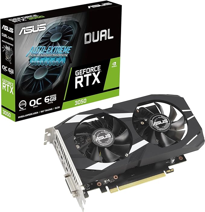 VGA ASUS DUAL NVIDIA GEFORCE RTX 3050 OC 6GB DDR6 90YV0K60-M0NA00