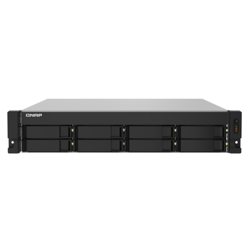 QNAP TS-832PXU-4G 8-Bay 2U Rackmount NAS, Quad-Core 1.7GHz, 4GB DDR4, 2x 10GbE SFP+, 2x 2.5GbE, 250W PSU, (TS-832PXU-4G)