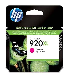 HP 920XL High Yield Magenta Original Ink Cartridge, ~700 Pages, (CD973AE)