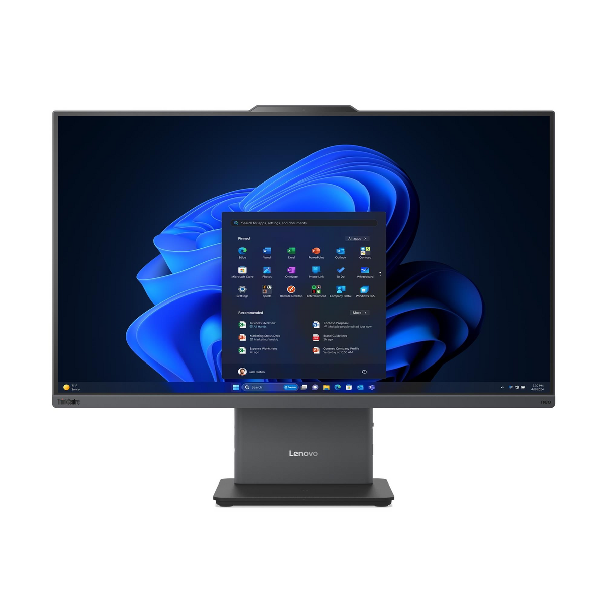 Lenovo ThinkCentre neo 50a 24 Gen 6 All-in-One PC, Intel Core Ultra 7 256V, 16GB LPDDR5x, 512GB SSD, 23.8" FHD IPS, Intel Arc 140V, Windows 11 Pro, Luna Grey, (13QH000LAX)