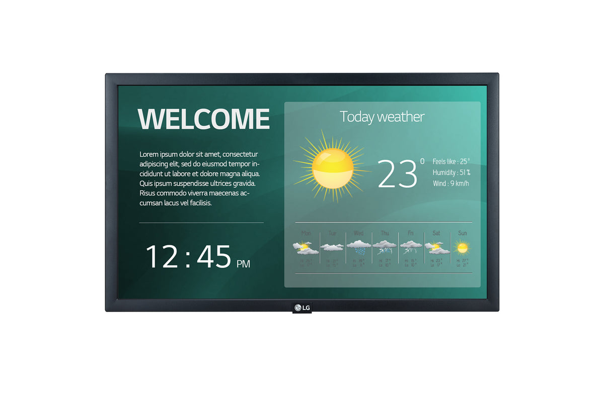 LG 22SM3G-B 22-inch Full HD Digital Signage Display, IPS, 1920x1080, 60Hz, webOS, (22SM3G-B)