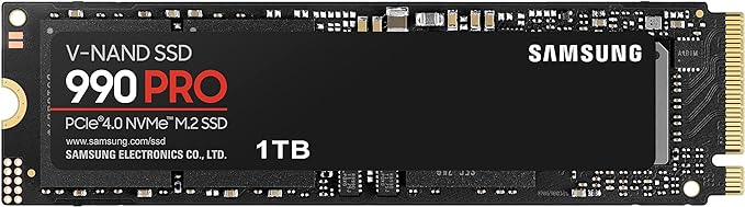 SSD SAMSUNG 1TB 990 PRO M.2.7450MB- MZ-V9P1T0BW BLACK
