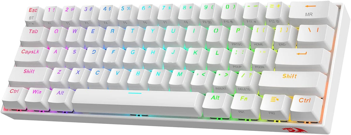 Redragon Draconic Pro K530W 60% wireless keyboard white front view