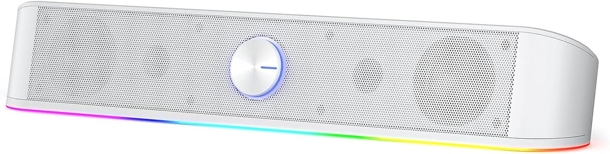 Redragon GS560 Adiemus RGB gaming speakers white front view