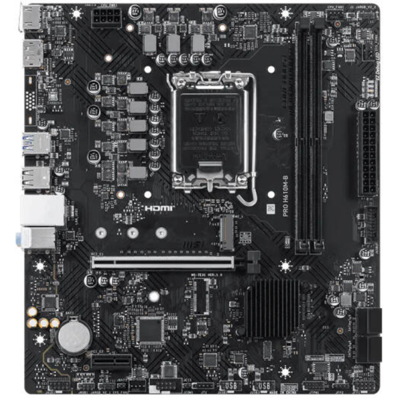 MSI PRO H610M-B Motherboard, DDR5, Intel LGA1700