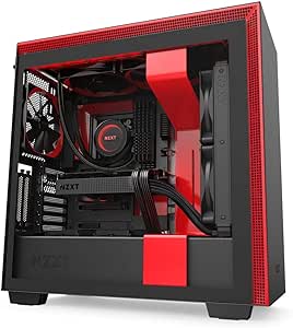 NZXT H710i black and red case main product view