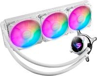 ASUS ROG Strix LC II 360 ARGB White Edition AIO cooler front view