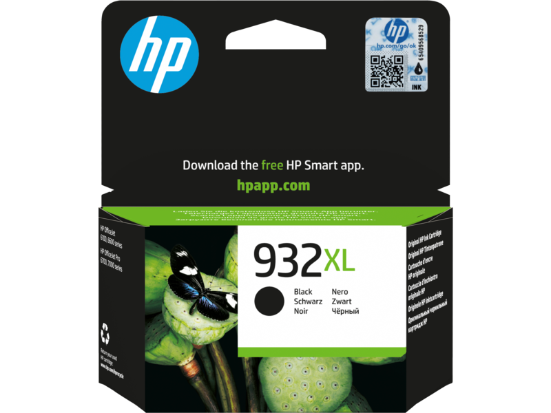 HP 932XL High Yield Black Original Ink Cartridge, approx. 1,000 Pages, (CN053AE)
