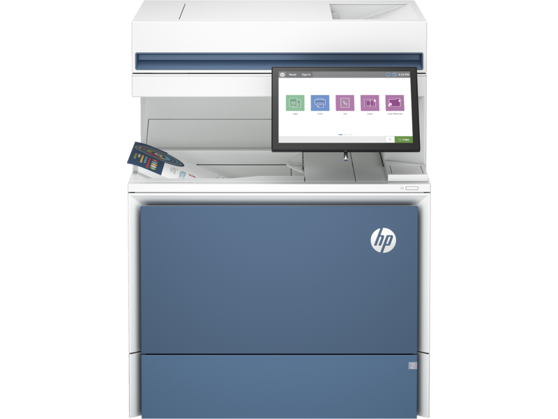 HP Color LaserJet Enterprise Flow MFP 6800zf Printer, Print/Copy/Scan/Fax, 52 ppm A4, Duplex, 150-Sheet ADF, 10.1" Touchscreen, Gigabit Ethernet, (6QN36A)