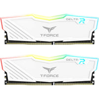 ذاكرة وصول عشوائي (RAM) DDR4 T-Force Delta RGB 16GB، 3600 ميجاهرتز RGB، TF4D416G3600HC18JDC01، للكمبيوتر الشخصي، أبيض