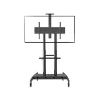 AVA1800 Mobile TV and Display Stand with Wheels, Fits 55"-90" Screens, Up to 90 kg Load, Black, (AVA1800)