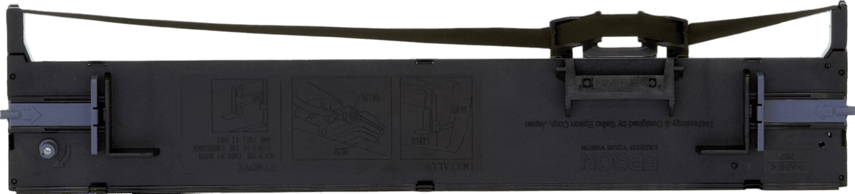 Black Ribbon Cartridge for Epson LQ-690 Dot Matrix Printer, (R690)