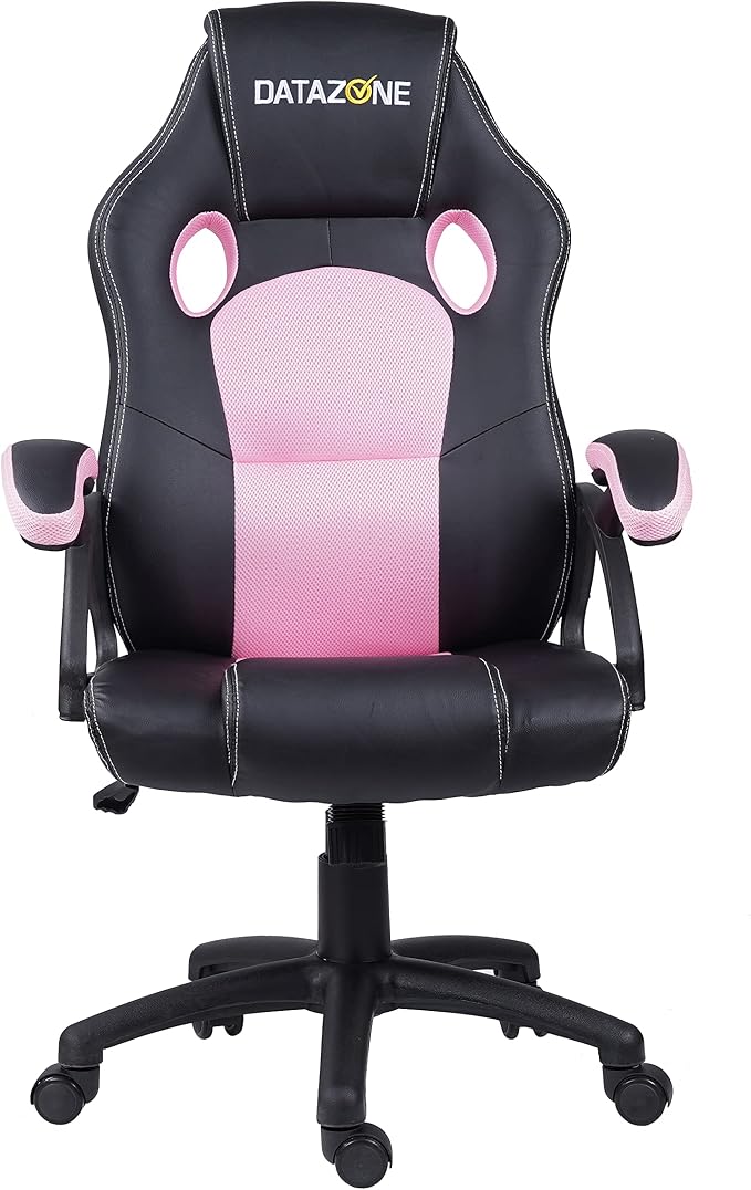 Datazone DZ-GC12 Gaming Chair, High Back, Adjustable, Ergonomic Office Chair, Black/Pink, (DZ-GC12)