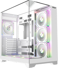 Majesty XSPACE 007 ARGB white PC case front view