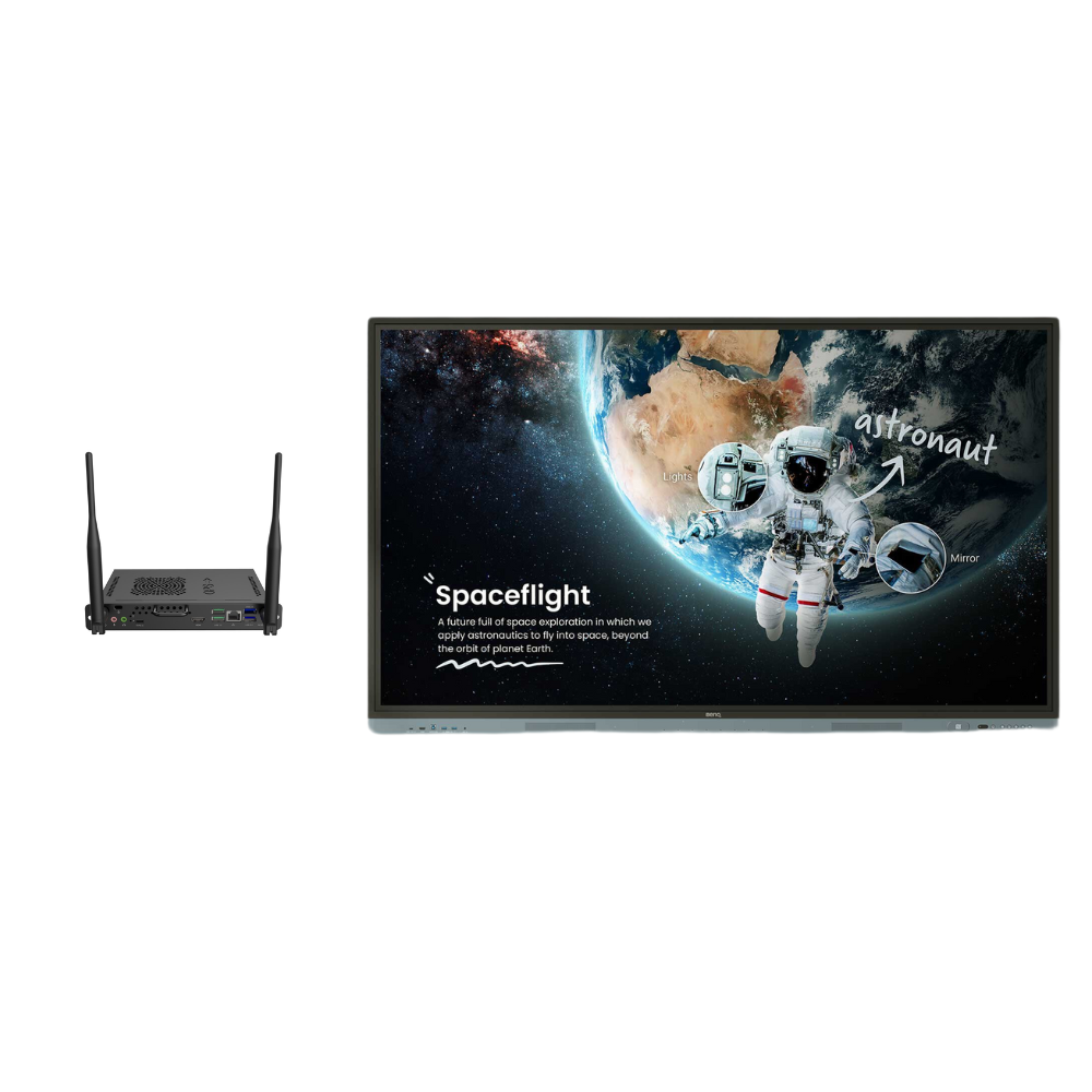BenQ RM6504 65" 4K UHD Interactive Display, Android 13, Built-in 8-Mic Array, with Intel Core i5 OPS PC, 8GB RAM, 512GB SSD, (RM6504)