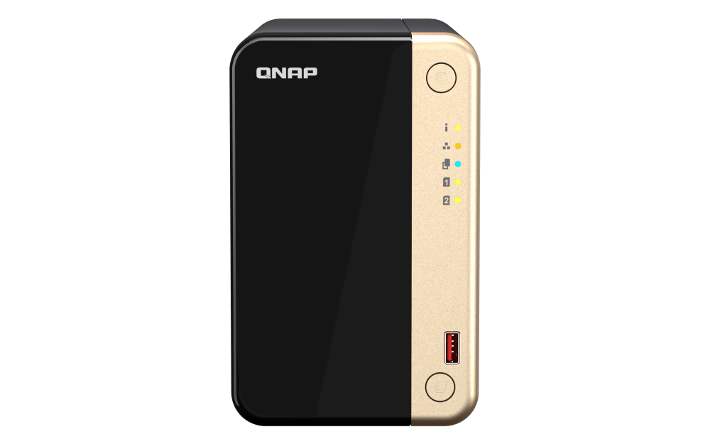 QNAP TS-264-8G 2-Bay NAS, Intel Celeron N5095 Quad-Core, 8GB DDR4, 2 x M.2 NVMe Slots, Dual 2.5GbE, HDMI 2.1, Diskless, (TS-264-8G)