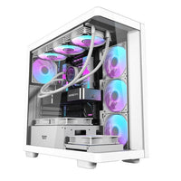 darkFlash DS900G white PC case front view