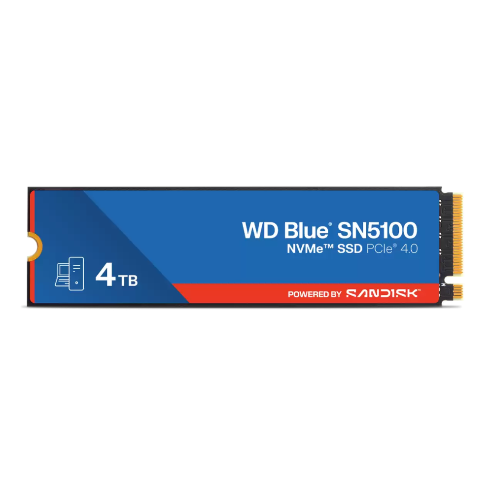 Western Digital 4TB M.2 NVMe SSD - WDS400T5B0E, Up to 6900MB/s