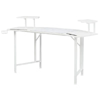 SPEAR Gaming Desk with RGB Strip – White Carbon Fiber – 160CM (STE160C)