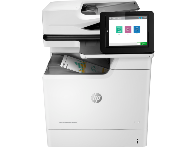 HP Color LaserJet Enterprise MFP M681dh, Print/Copy/Scan, A4, 47 ppm, Auto Duplex, 8" Touchscreen, Gigabit Ethernet, (J8A10A)