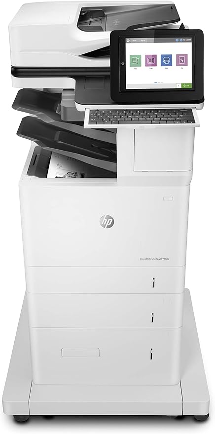 HP LaserJet Enterprise Flow MFP M636z Mono Laser Printer, Print/Copy/Scan/Fax, Up to 71 ppm, Auto Duplex, Single-Pass Duplex Scanning, Gigabit Ethernet, (7PT01A)