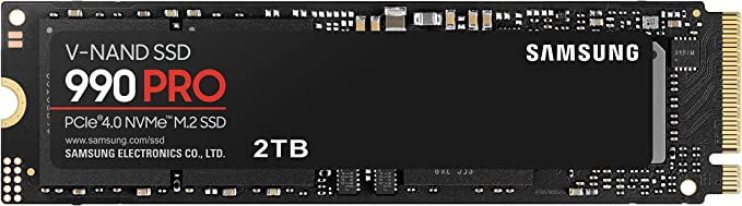 Samsung 990 PRO 2TB M.2 NVMe SSD (MZ-V9P2T0BW) - PCIe 4.0, up to 7,450 MB/s