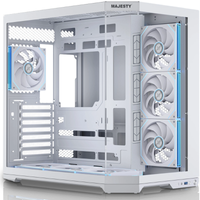 CASE MAJESTY MID MAVERA PRO GAMING 7ARGB FAN WITH HUB (CASE-301) White